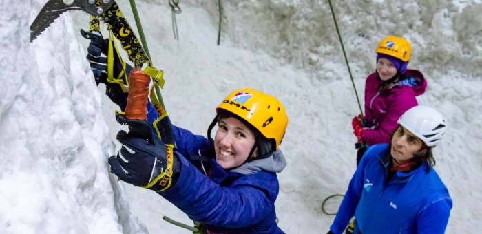 Climbing on ice: US climbers brave freezing weather in Minnesota