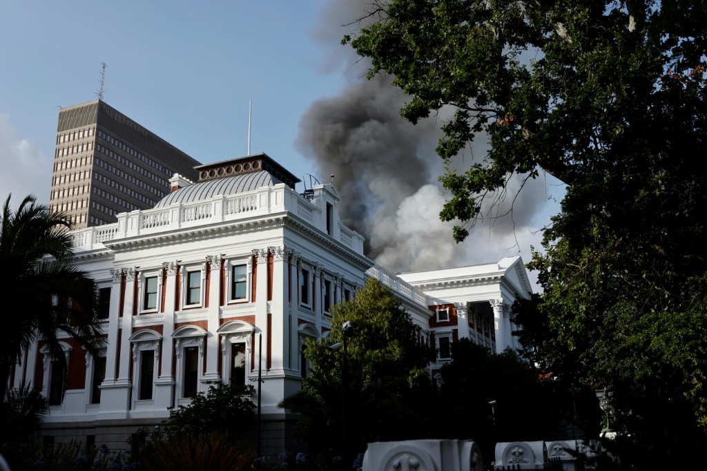 Fire at South African parliament in Cape Town: AFP