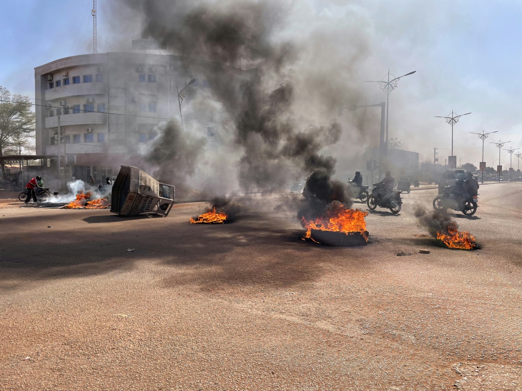 Soldiers seen outside Burkina Faso state TV after mutinies