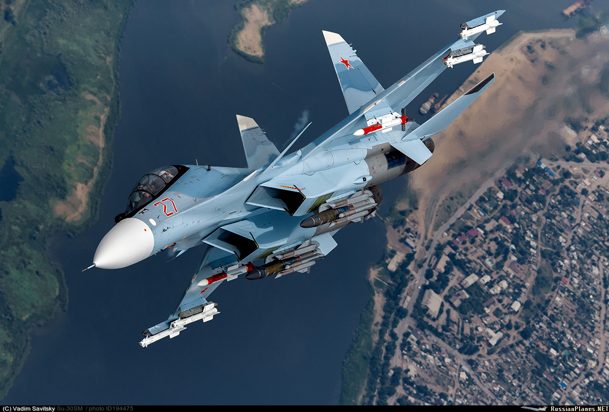 Russian Su-30 jets on patrol mission along Belarus border