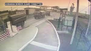 CCTV images of Russian military crossing Crimea border checkpoint