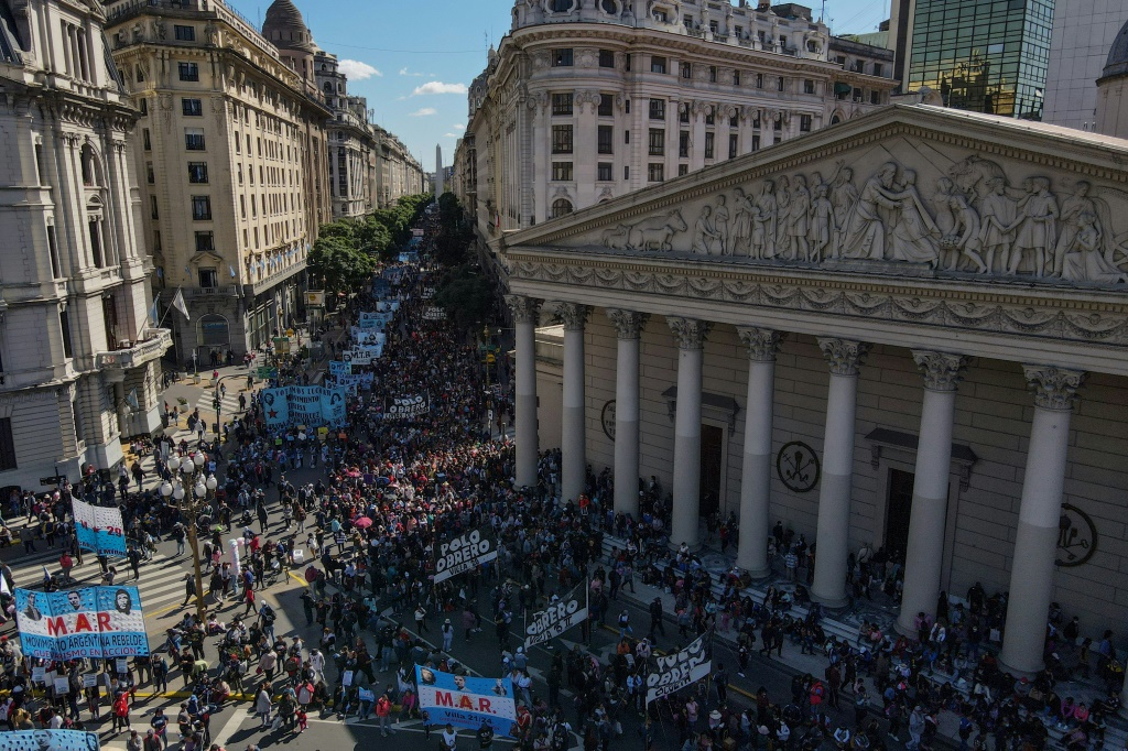 Argentines march for jobs, food, amid rampant inflation