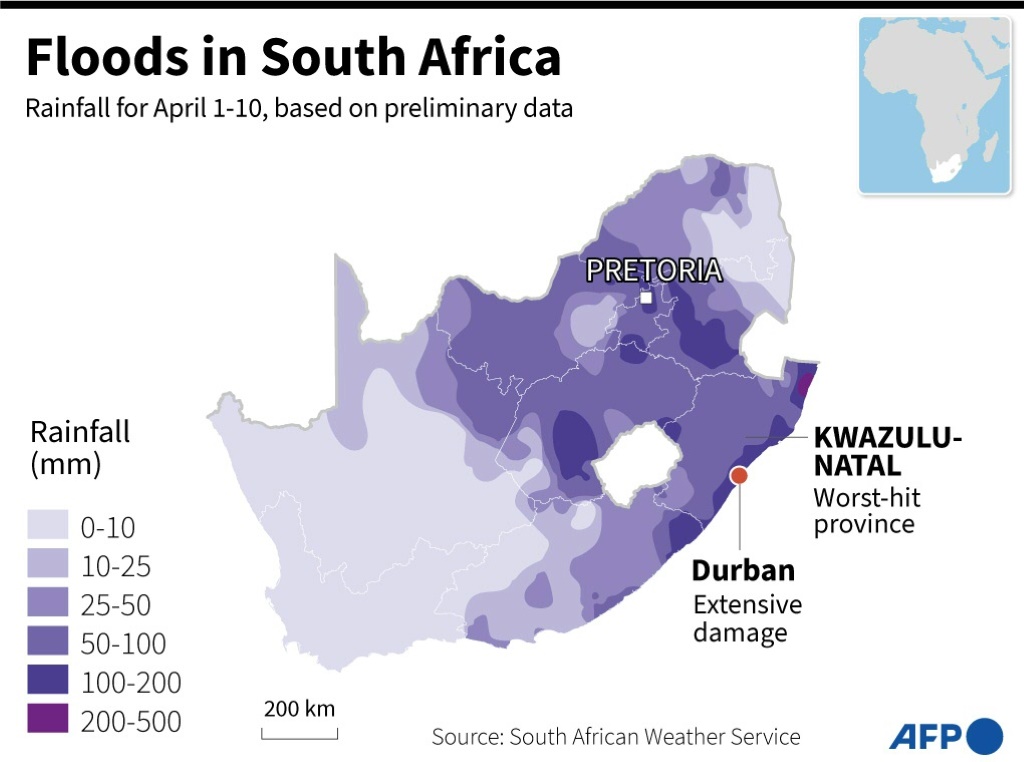 South Africa floods declared national disaster