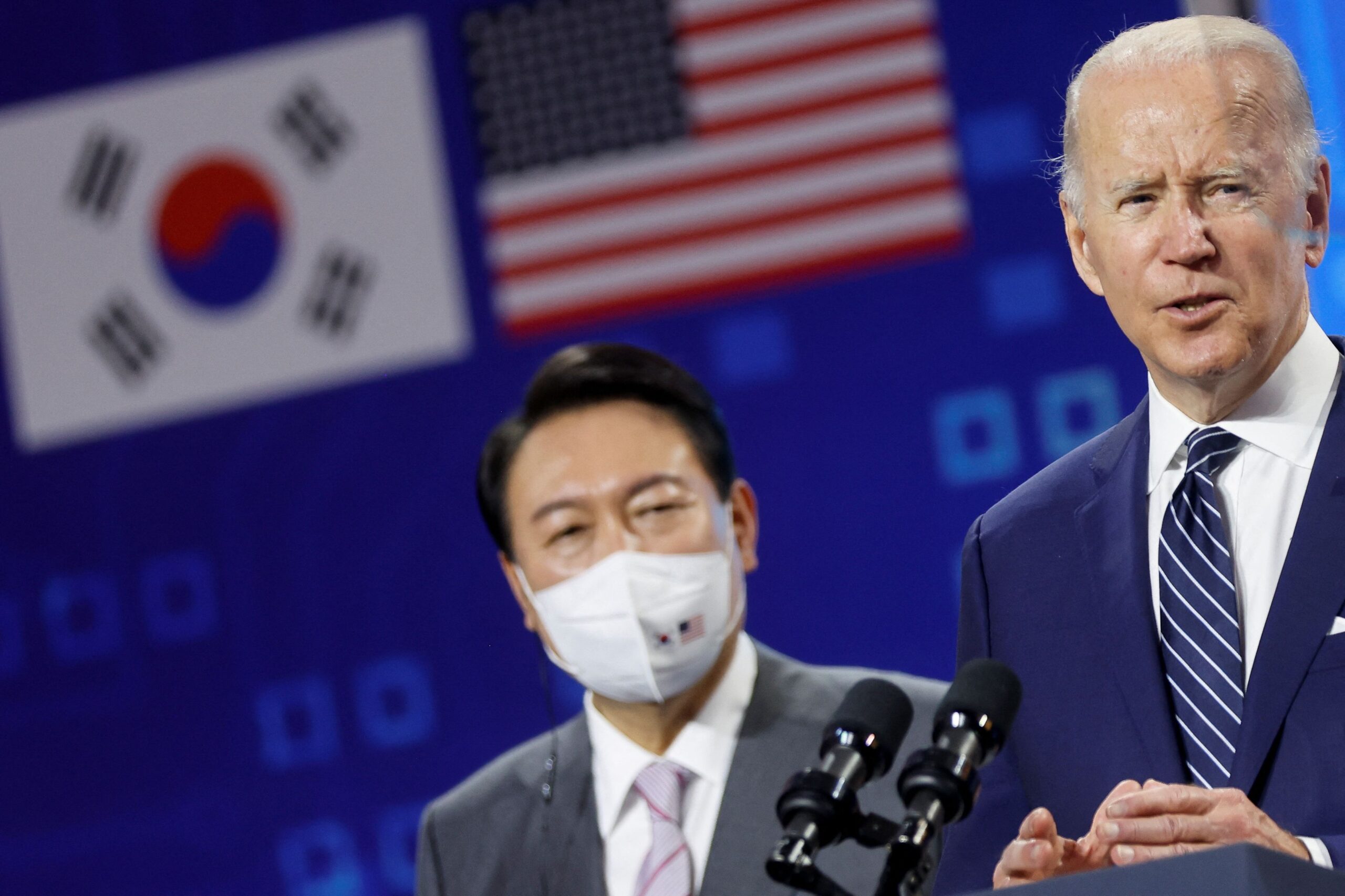 Biden arrives in South Korea on first Asia trip as president