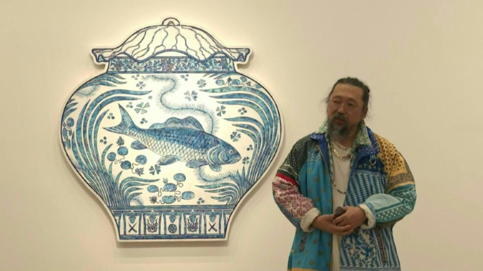 Takashi Murakami mixes physical and virtual in New York show