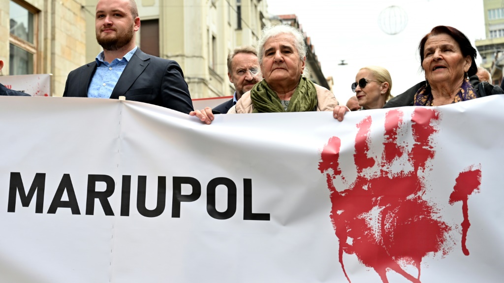 Bosnian war survivors rally against Ukraine invasion