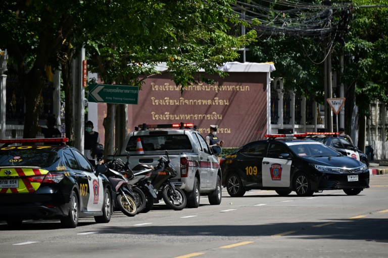 Scene outside Thai military facility after shooting incident