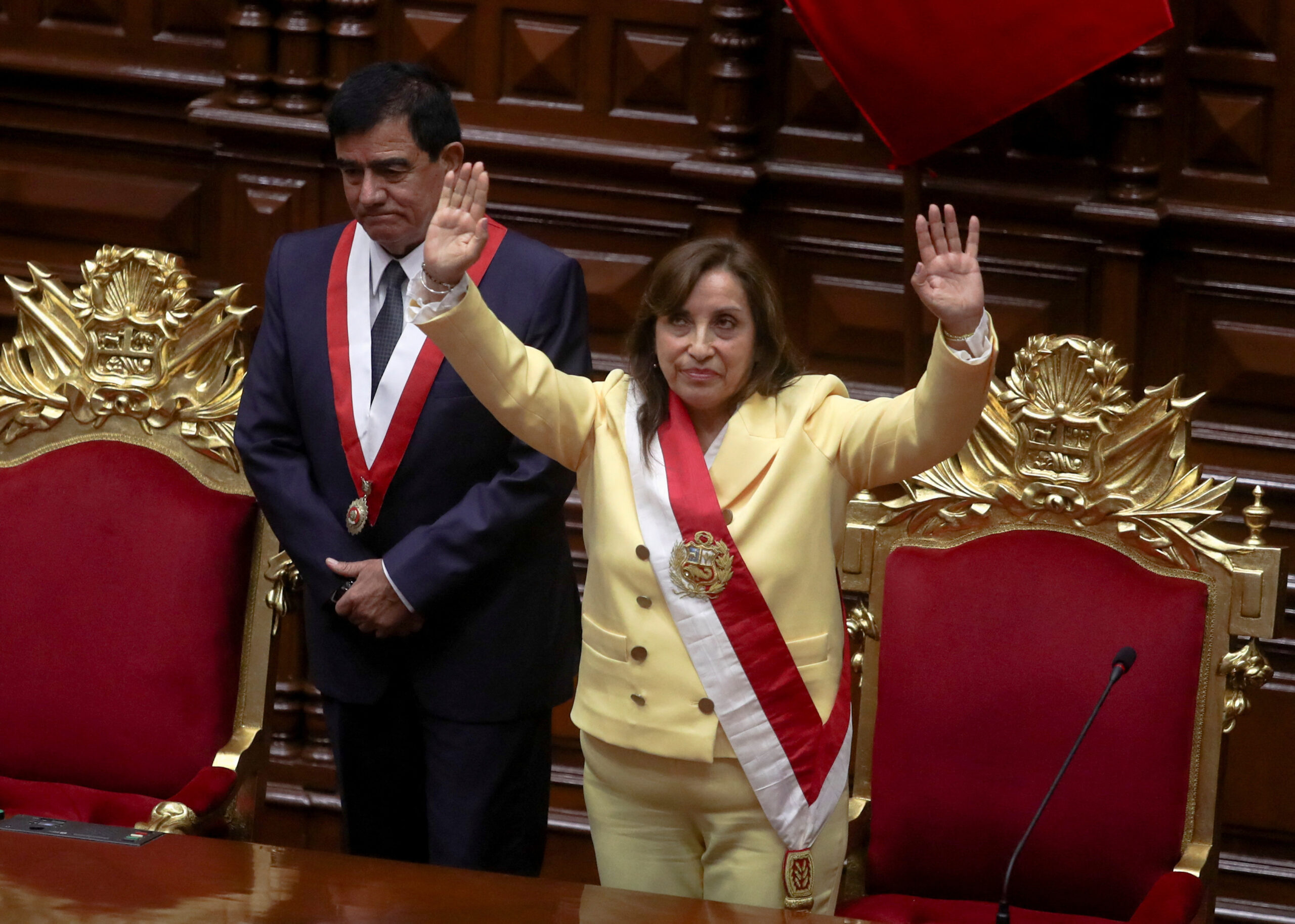 Dina Boluarte swears in as Peru’s first female president after Castillo’s impeachment