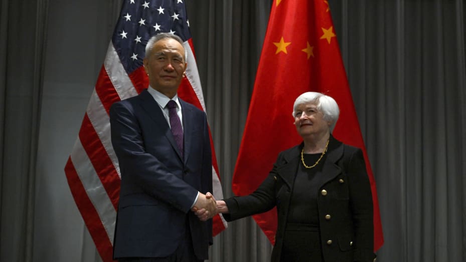 US Treasury Secretary Janet Yellen meets Chinese Vice Premier Liu He