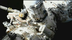 Russian astronauts conduct spacewalk outside ISS