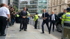 Prince Harry arrives at London court for tabloid trial