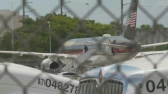 Donald Trump lands in Florida ahead of court appearance