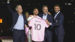 Argentine star Lionel Messi unveiled to Inter Miami fans at club stadium