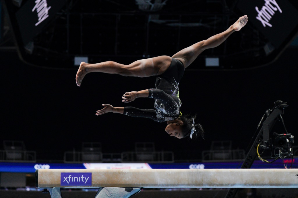 Dazzling Biles wins record eighth US all-around gymnastics title