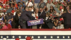 The moment Donald Trump is wounded in assassination attempt during Pennsylvania rally